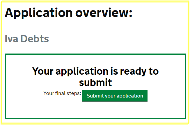 submit bankruptcy application